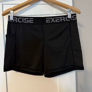Women's Black Biker Shorts